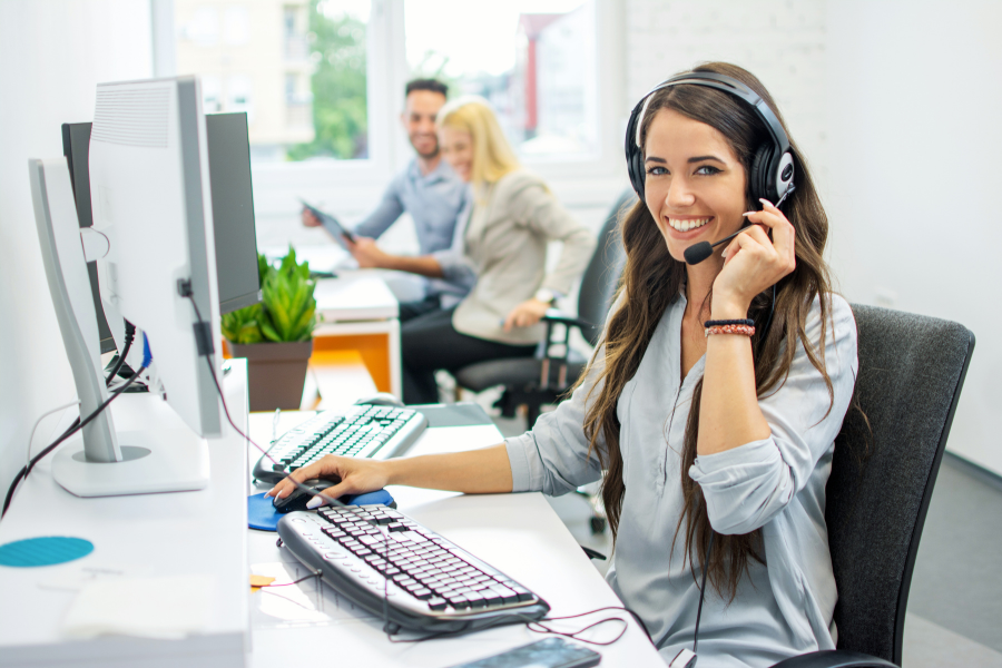 Callcenter-Telefonistin